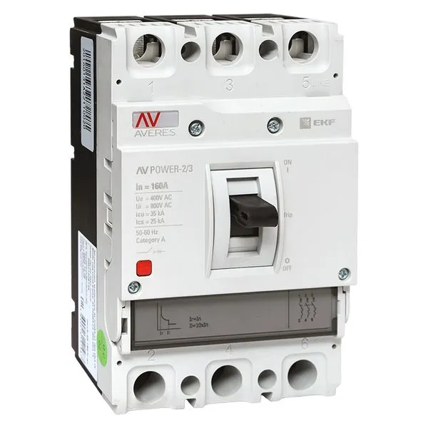 Выключатель автоматический в литом корпусе AV-POWER-2/3 160А 35кА TR EKF mccb-23-160-TR-av
