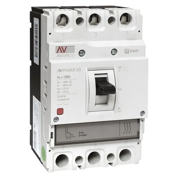 Выключатель автоматический в литом корпусе AV-POWER-2/3 200А 35кА TR EKF mccb-23-200-TR-av