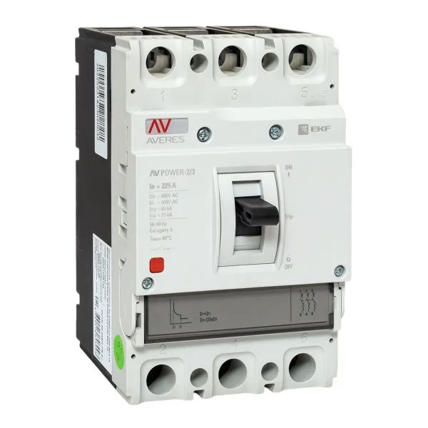 Выключатель автоматический в литом корпусе AV-POWER-2/3 225А 80кА TR EKF mccb-23-225H-TR-av