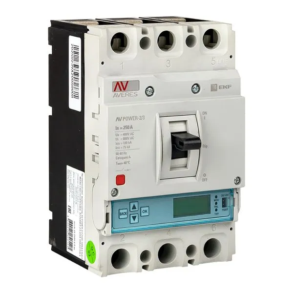 Выключатель автоматический в литом корпусе AV-POWER-2/3 250А 100кА ETU6.0 EKF mccb-23-250H-6.0-av