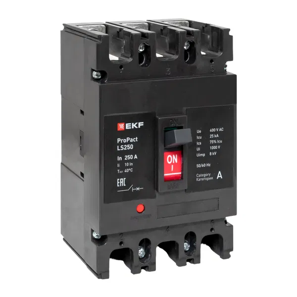 Выключатель автоматический 3п 160А 25кА LS250 ProPact EKF mccb-250-25-3-160-ls