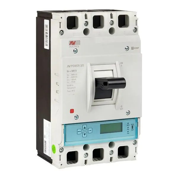 Выключатель автоматический в литом корпусе AV-POWER-3/3 400А 100кА ETU6.0 EKF mccb-33-400H-6.0-av