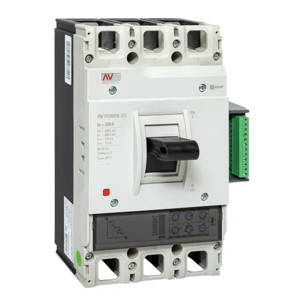 Выключатель автоматический в литом корпусе AV-POWER-3/3 630А 100кА ETU2.2 EKF mccb-33-630H-2.2-av