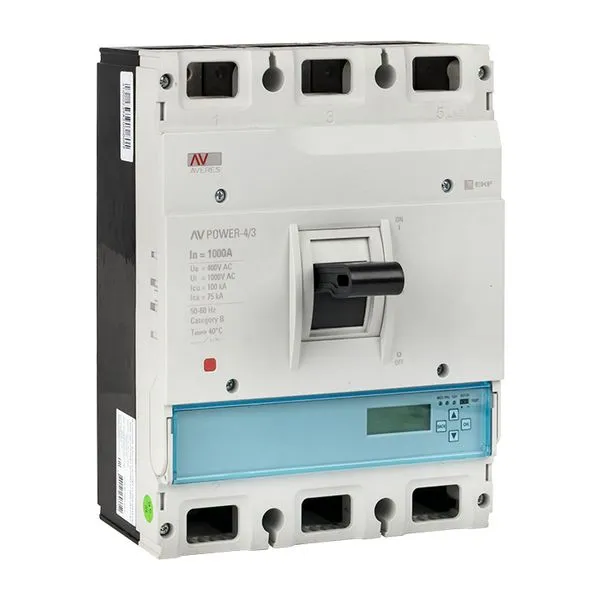 Выключатель автоматический в литом корпусе AV-POWER-4/3 1000А 100кА ETU6.0 EKF mccb-43-1000H-6.0-av