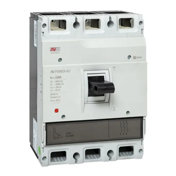 Выключатель автоматический в литом корпусе AV-POWER-4/3 630А 100кА TR EKF mccb-43-630H-TR-av