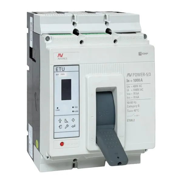 Выключатель автоматический в литом корпусе AV-POWER-5/3 1000А 70кА ETU6.2 EKF mccb-53-1000M-6.2-av