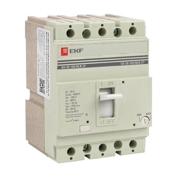 Выключатель автоматический ВА-99 160/ 16А 3P 35кА EKF PROxima mccb99-160-16