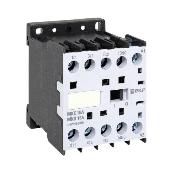 Мини-контактор МКЭ 16А кат. 24В AC 1НО PROxima EKF Mctr-s-16-24