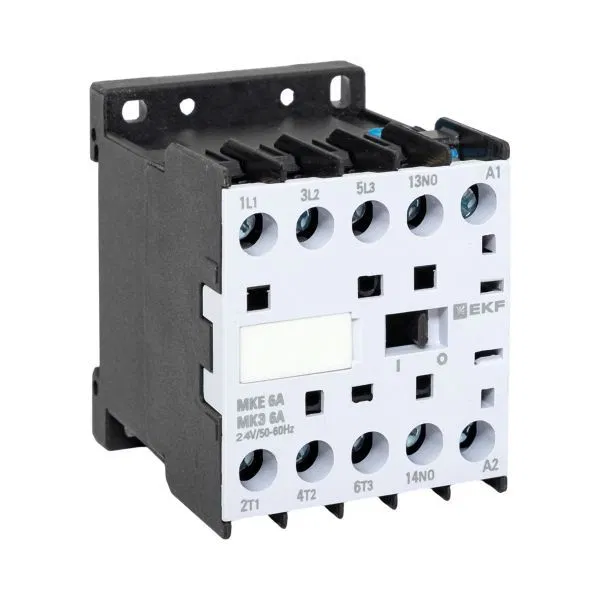 Мини-контактор МКЭ 6А кат. 24В AC 1НО PROxima EKF Mctr-s-6-24