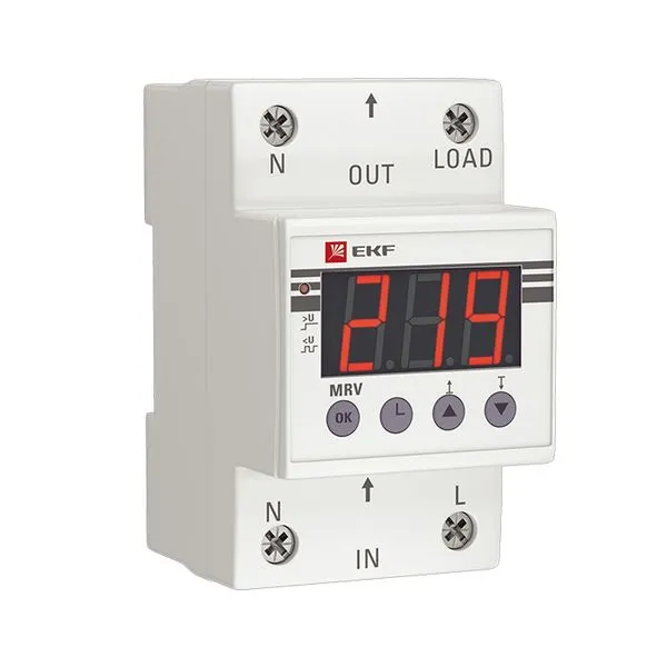 Реле напряжения с дисплеем MRV 50A EKF PROxima MRV-50A