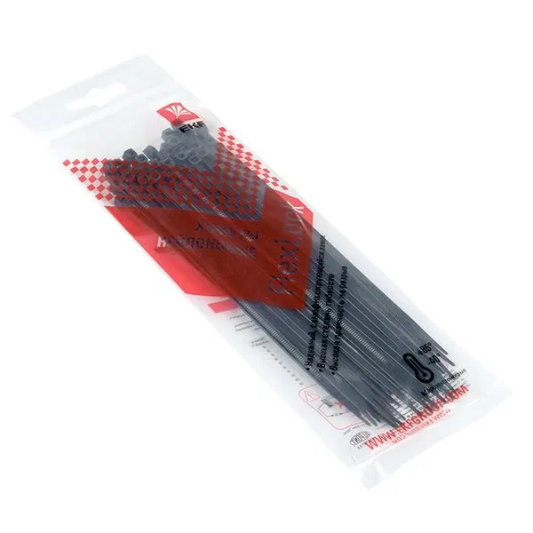 Хомут P6.6 стандартный (ч), 2.5x150 (50шт) FlexLock PROxima plc-fl-ctsb-2.5x150-r EKF