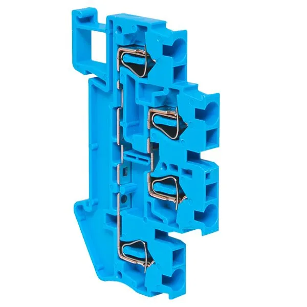 Клемма пружинная двухуровневая ST 2.5 мм2 4 вывода синяя EKF plc-jxb-st-2.5-4-2-blue