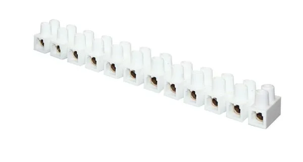 Колодка клеммная полистрол белая 1,5-6(10) мм2 16А 12 секций EKF plc-KK-12-16-ps-w
