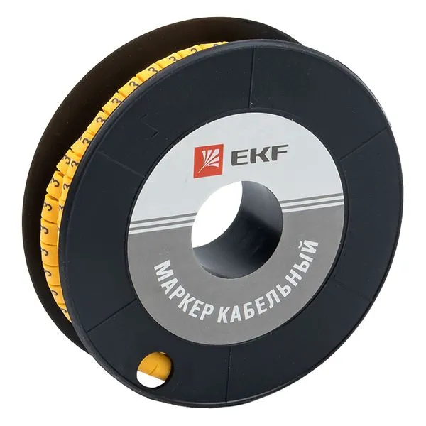 Маркер кабельный 1,5 мм2 "3" (1000 шт.) (ЕС-0) EKF PROxima plc-KM-1.5-3