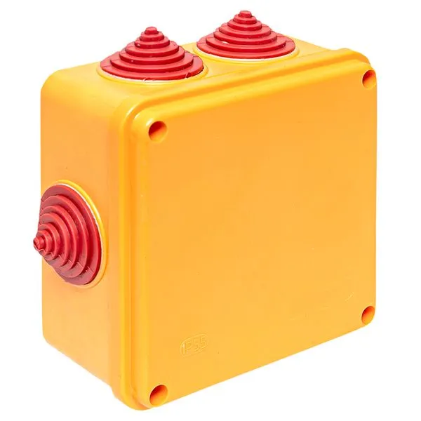 Коробка огнестойкая E90 100x100x50мм, с клеммником 6 полюсов 1,5-10 мм2 IP55 EKF plc-kmrf-100-6-10