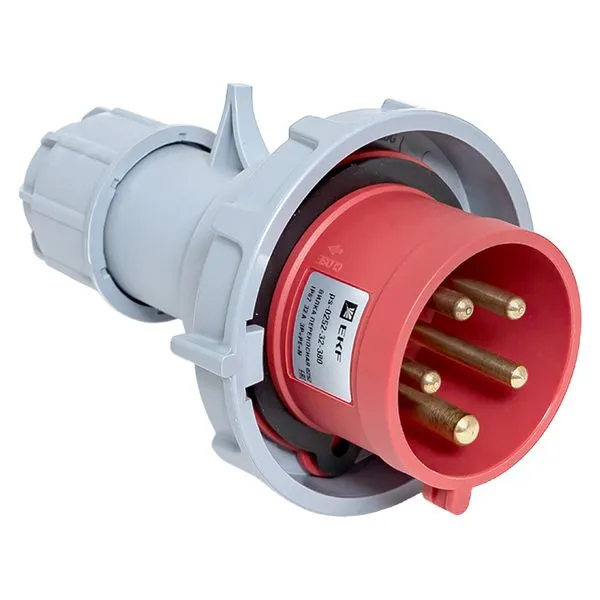 Вилка переносная 0252 3Р+РЕ+N 32А 380В IP67 EKF PROxima ps-0252-32-380