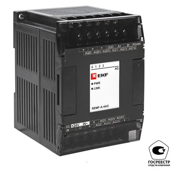 Модуль аналогового вывода REMF 4 PRO-Logic EKF (с поверкой) REMF-A-4AO-V