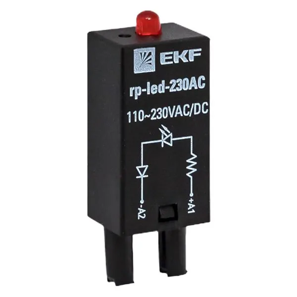 Модуль светодиодный 230 VAC для промежуточных реле RP EKF AVERES rp-led-230AC