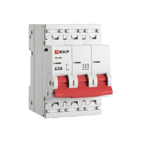 Выключатель нагрузки ВН-63N 3P 63А PROXIMA EKF S63363