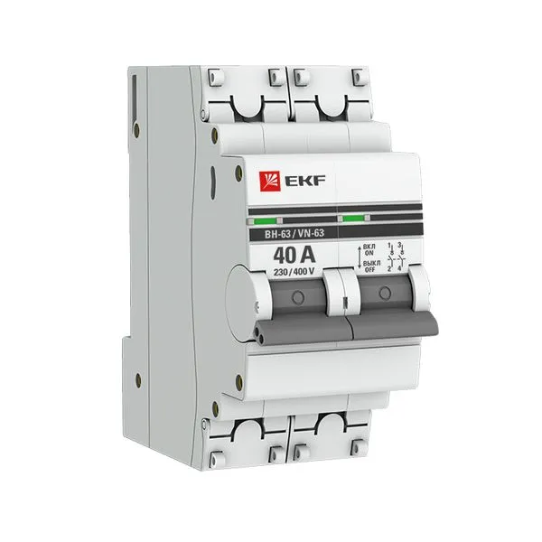 Выключатель нагрузки 2P 40А ВН-63 EKF PROxima SL63-2-40-pro