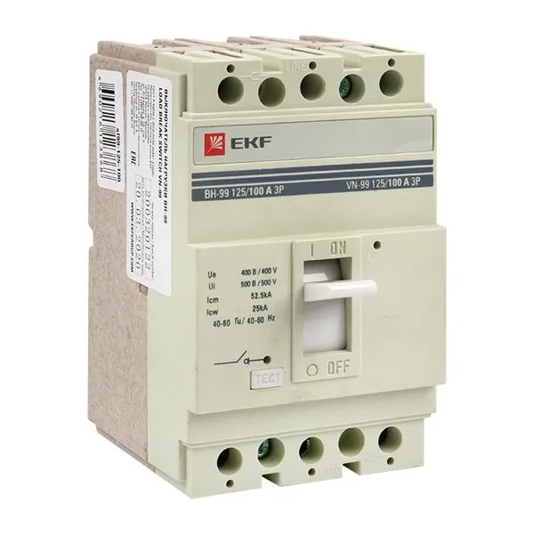 Выключатель нагрузки ВН-99 125/100А 3P EKF PROxima sl99-125-100