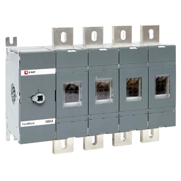 Рубильник 1000A 4P без рукоятки управления TwinBlock EKF tb-s-1000-4p
