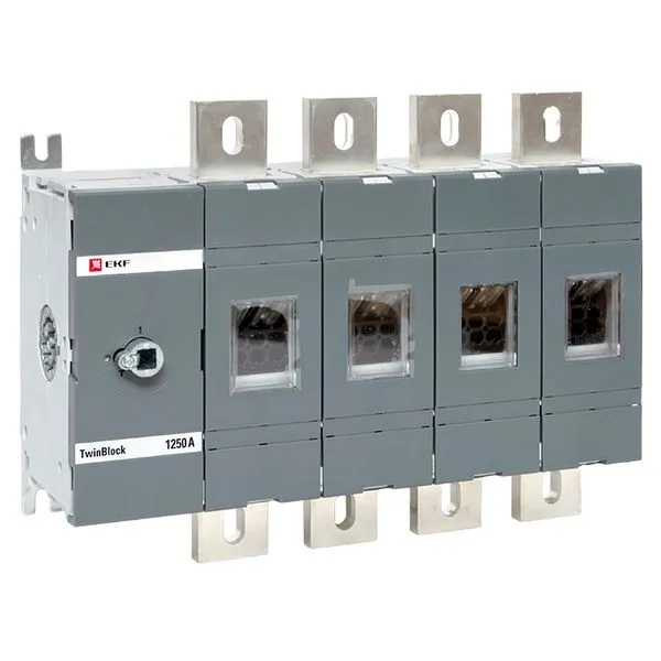 Рубильник 1250A 4P без рукоятки управления TwinBlock EKF tb-s-1250-4p