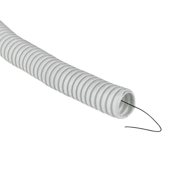 Труба гофр. ПВХ с протяжкой d16 мм (100 м) белая EKF-Plast tg-z-16-100-white EKF