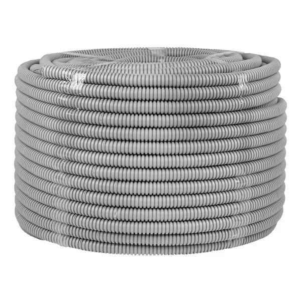 Труба гофр. ПВХ с протяжкой d16 мм (100 м) серая EKF-Plast tg-z-16 EKF