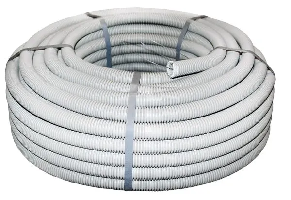 Труба гофр. ПВХ с протяжкой d50 мм (20 м) серая EKF-Plast tg-z-50 EKF