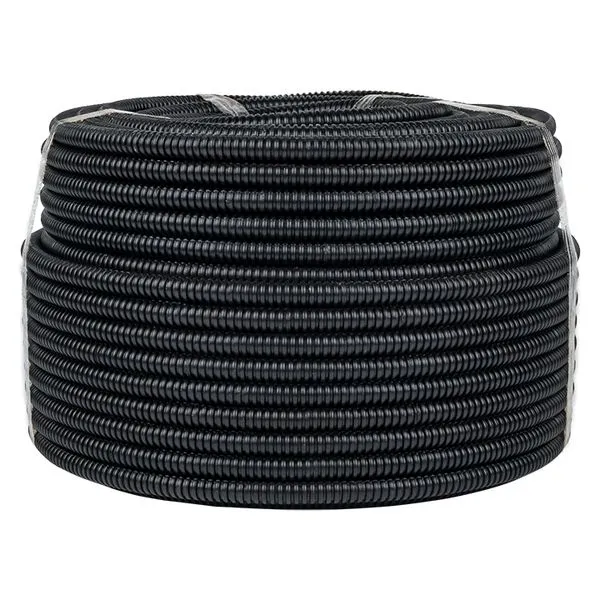 Труба гофр. ПНД с протяжкой d16 мм (25 м) черная EKF-Plast tpnd-16-25m EKF