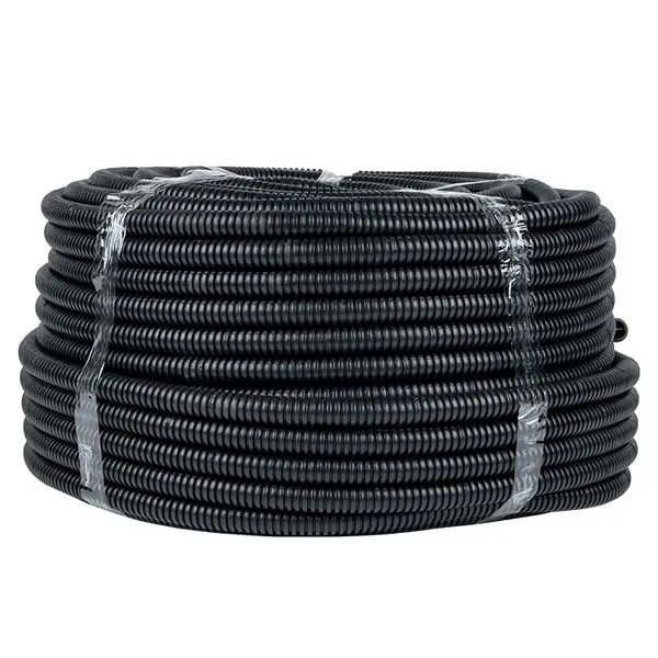 Труба гофр. ПНД с протяжкой d25 мм (25 м) черная EKF-Plast tpnd-25-25m EKF