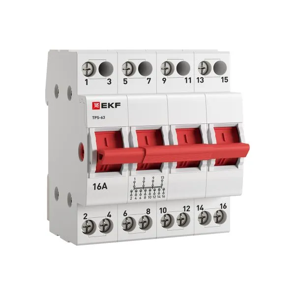 Трехпозиционный переключатель ТПС-63 4P 16А PROXIMA EKF TPS416