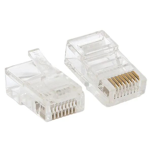 Коннектор RJ-45 TERACOM неэкранированный 8P8C Cat.5E универсальный (упак.10шт) TRC-PLUG-5EUTP-10 EKF