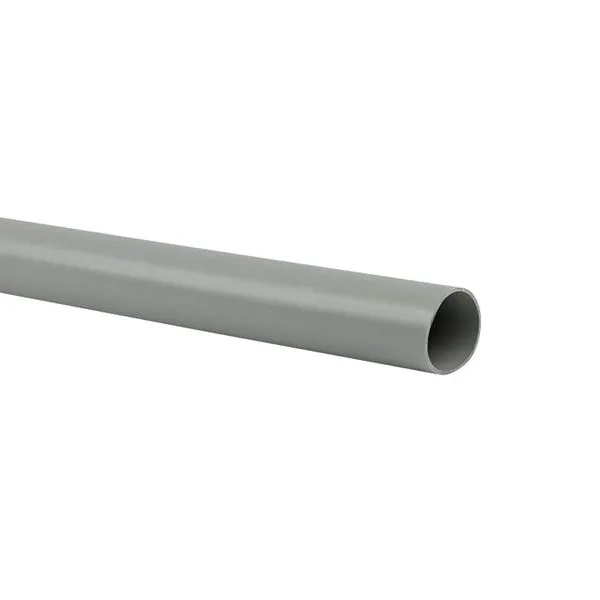 Труба гладкая ПВХ жесткая d20 мм (2 м) (50 м/уп) серая EKF-Plast trg-20-2m EKF