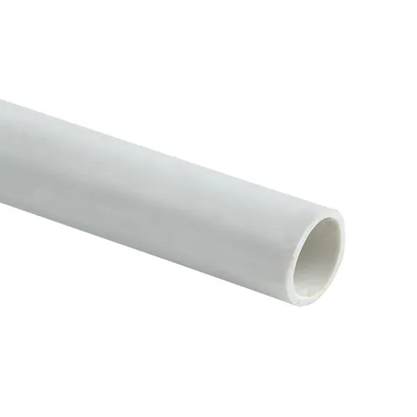 Труба гладкая ПВХ жесткая d25 мм (2 м) (50 м/уп) белая EKF-Plast trg-25w-2m EKF