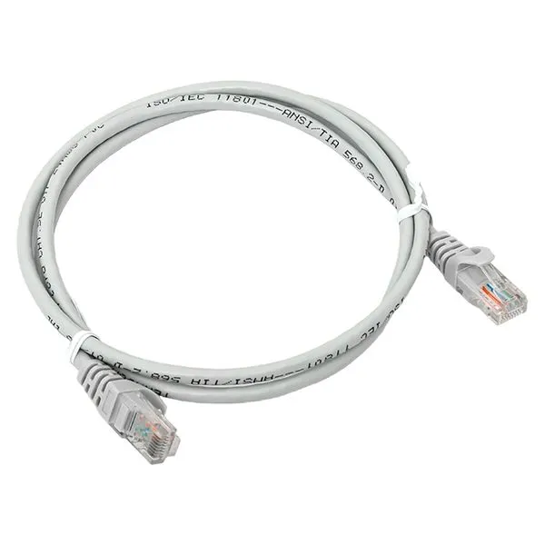 Патч-корд TERACOM PRO Cat.5E неэкранированный UTP оболочка PVC серый (1,0м) TRP-5EUTP-PVC-1M-GY EKF