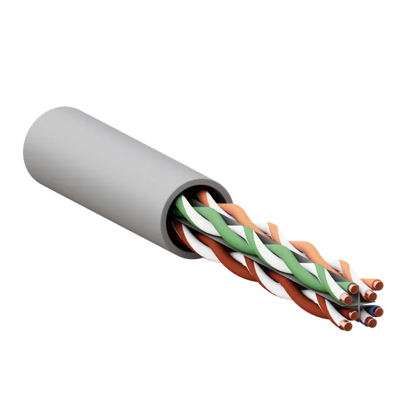 Кабель витая пара TERACOM PRO Cat.6 U/UTP 4 пары solid 23AWG оболочка LSZH нг(А)-HF цвет серый (упак. 305м) TRP-6UTP-04LSH-GY-IN3 EKF