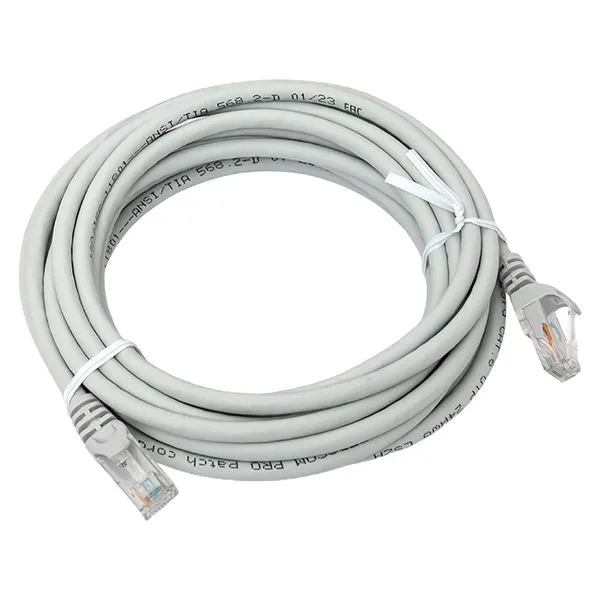 Патч-корд TERACOM PRO Cat.6 неэкранированный UTP оболочка LSZH серый (5,0м) TRP-6UTP-LSH-5M-GY EKF