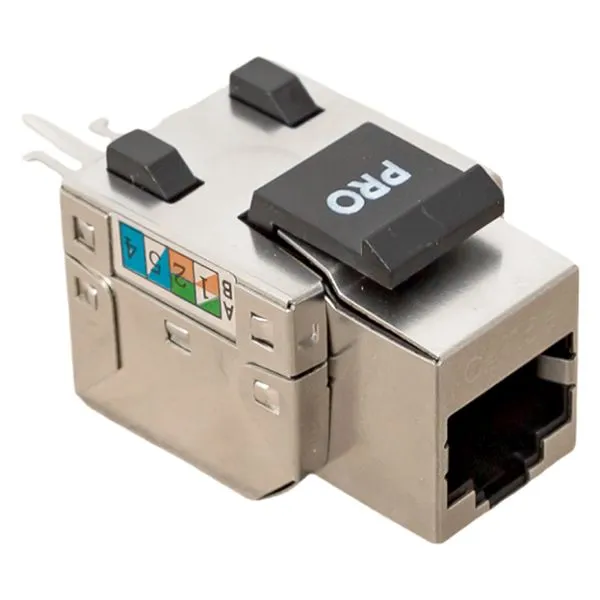 Модуль Keystone розеточный TERACOM PRO Cat.5E RJ-45 экранированный FTP 110 IDC 90 градусов TRP-KSTN-SOCK-90D-5EFTP EKF