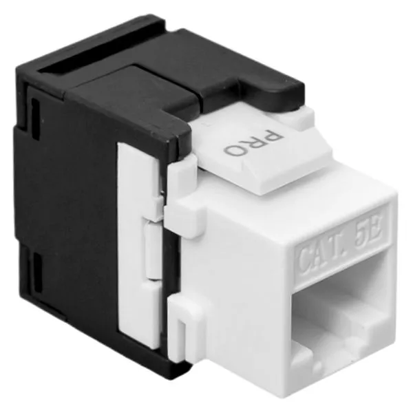 Модуль Keystone TERACOM PRO Cat.5E неэкранированный 110 IDC 180 градусов самозажимной (Toolless) черный TRP-KSTN-T180D-5EUTP-BLK EKF