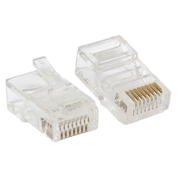 Коннектор RJ-45 TERACOM PRO неэкранированный 8P8C 30мкд Cat.5E универсальный (упак.10шт) TRP-PLUG-5EUTP-10 EKF