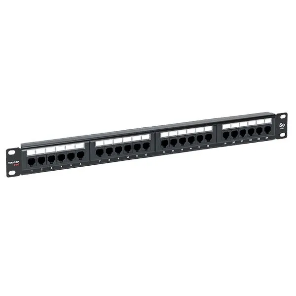 Патч-панель TERACOM PRO 19'' Cat.5E 1U неэкранированная UTP 24 порта RJ-45 Dual IDC TRP-PPNL-5EUTP-1U24 EKF