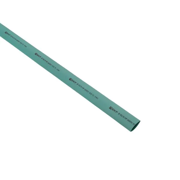 Трубка термоусадочная ТУТ нг 10/5 зел. 1м (уп.50м) PROxima EKF tut-10-j-1m