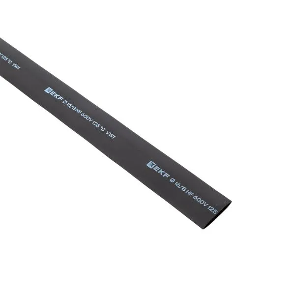 Трубка термоусадочная ТУТ нг 16/8 черн. 1м (уп.50м) PROxima EKF tut-16-b-1m