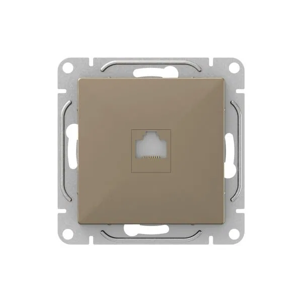 Розетка компьютерная СП Эпика RJ45 кат.5 механизм шампань EKF UP1-SOC-RJ45-5