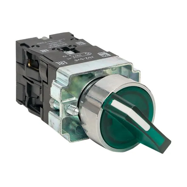 Переключатель BD21 2P c зеленой подсветкой 24В NO EKF PROxima xb2-bk21-g-24