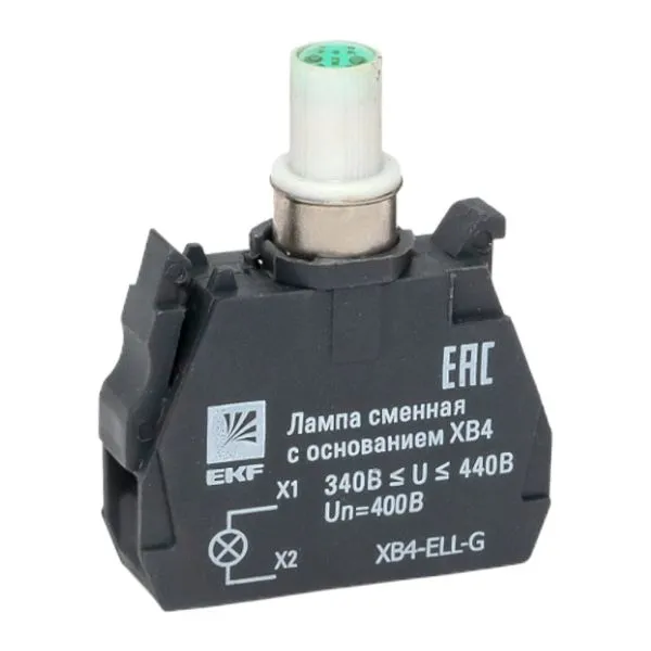 Лампа сменная c основанием XB4 зеленая 400В EKF PROxima XB4-ELL-G