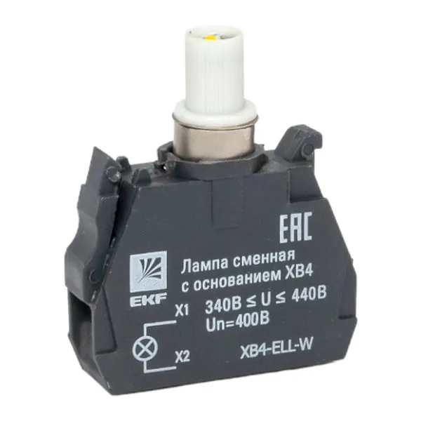 Лампа сменная c основанием XB4 белая 400В EKF PROxima XB4-ELL-W