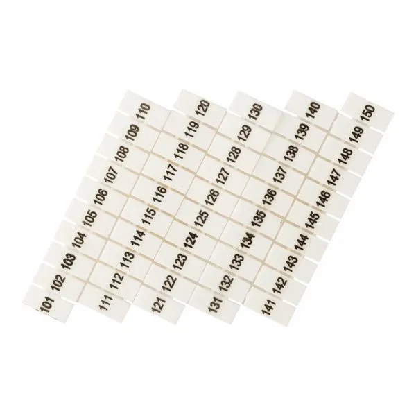 Маркеры для UT/ST/Push-in 2.5 с нумерацией 100-150 (уп.100шт) EKF zb-st-2.5-100-150